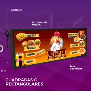 Cajas de luz publicitarias (fachada recta)